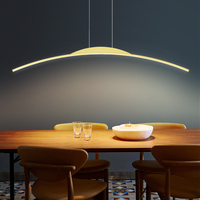 Designerski żyrandol pokojowy, prosty, nowoczesny skandynawski, stół do jadalni, stolik barowy, minimalistyczna lampa led, długie lampy wiszące do biura 5